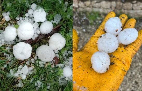 Kahramanmaraş'ta ceviz büyüklüğündeki dolu hayatı felç etti