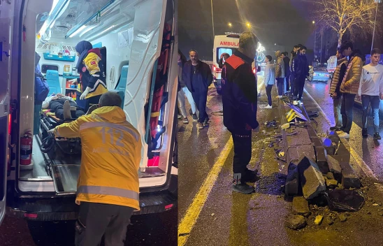 Kahramanmaraş'ta gece yarısı trafik kazası: 3 yaralı