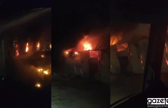 Kahramanmaraş'ta işçilerin kaldığı konteyner alevlere teslim oldu