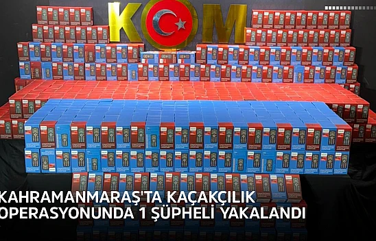 Kahramanmaraş'ta kaçakçılık operasyonunda 1 şüpheli yakalandı