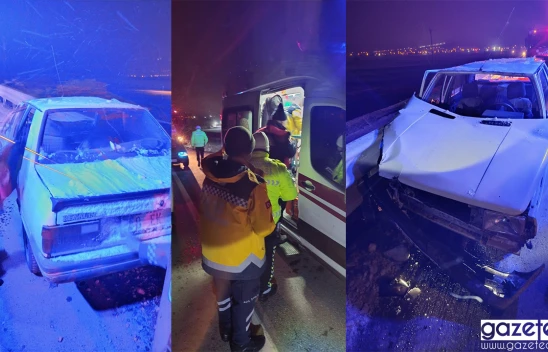 Kahramanmaraş'ta kontrolden çıkan otomobil bariyerlere çarptı! 2 yaralı