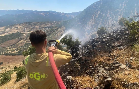 Kahramanmaraş'ta orman yangınına müdahale sürüyor