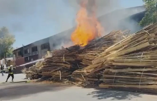 Kahramanmaraş'ta Sanayi Sitesinde yangın paniği
