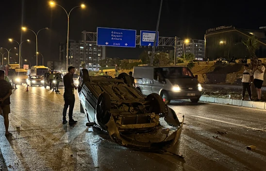 Kahramanmaraş'ta takla atan otomobilin sürücüsü yaralandı