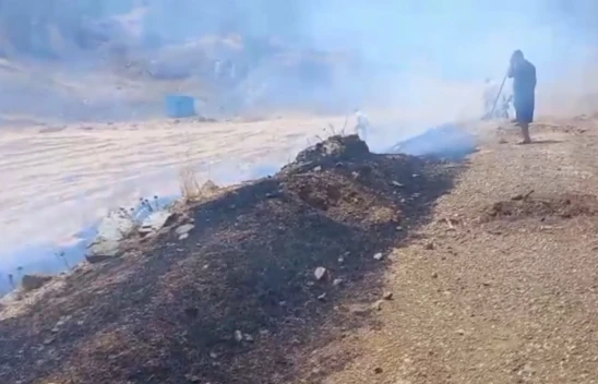 Kahramanmaraş'ta tarım arazisinde yangın çıktı