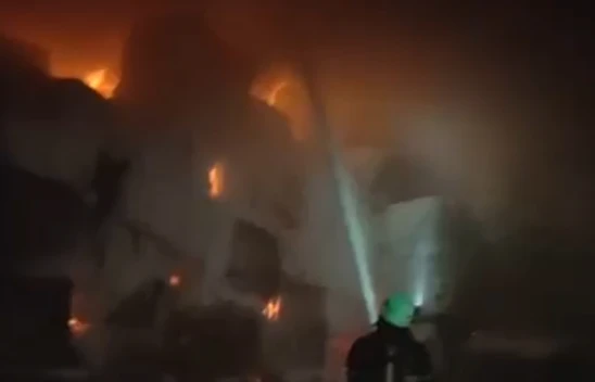 Kahramanmaraş'ta tekstil fabrikasında korkutan yangın