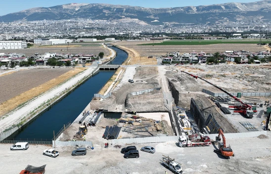 Kahramanmaraş'ta terfi istasyonunun inşası sürdürülüyor
