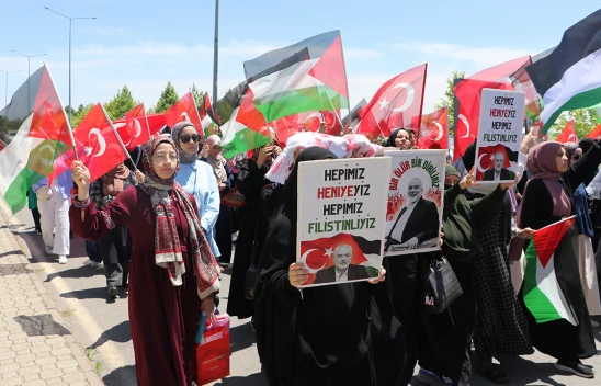 Kahramanmaraş'ta üniversite öğrencileri Filistin için yürüdü