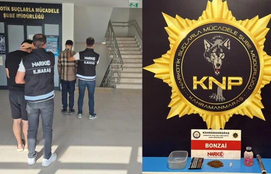 Kahramanmaraş'ta uyuşturucu operasyonunda yakalanan 2 zanlıdan 1'i tutuklandı