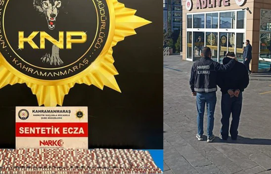 Kahramanmaraş'ta uyuşturucu operasyonunda yakalanan şüpheli tutuklandı