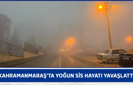 Kahramanmaraş'ta yoğun sis hayatı yavaşlattı