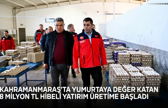Kahramanmaraş'ta yumurtaya değer katan 8 milyon TL hibeli yatırım üretime başladı