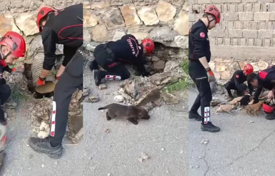 Kahramanmaraş'ta yürek ısıtan kurtarma operasyonu