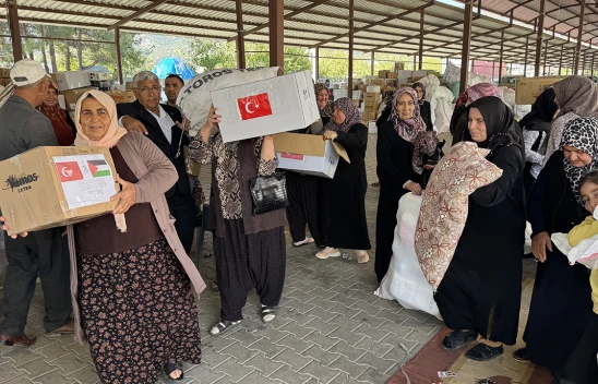 Kahramanmaraş'tan Gazze'ye 3 tır insani yardım gönderildi