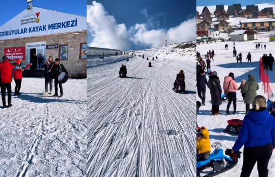 Kahramanmaraş Yedikuyular Kayak Merkezi'nde kayak sezonu başladı