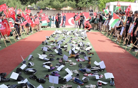 Kahramanmaraşlı öğrencilerden Gazze'ye yürek yakan destek mesajı