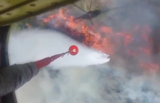 Kontrol altına alınan orman yangını yeniden başladı