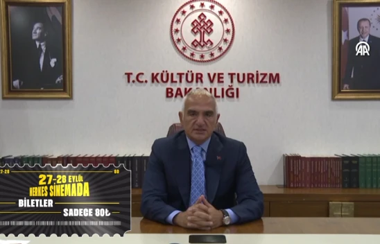 Kültür ve Turizm Bakanı Ersoy'dan Türkiye Sinema Festivali'ne ilişkin paylaşım