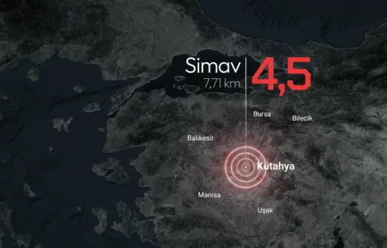 Kütahya'da 4,5 büyüklüğünde deprem