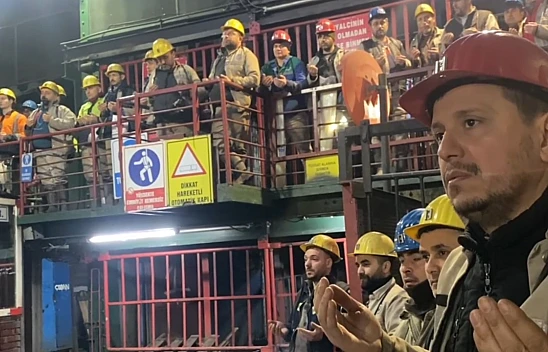 Madenciler depremlerde hayatını kaybedenleri dualarla andı