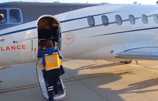 Prematüre doğan bebek ambulans uçakla Ankara'ya nakledildi