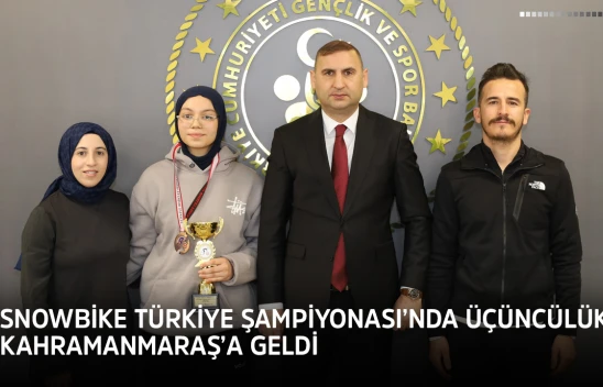Snowbike Türkiye Şampiyonası'nda üçüncülük Kahramanmaraş'a geldi