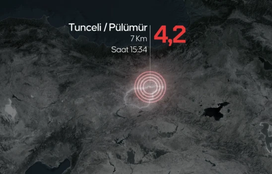 Tunceli'de 4,2 büyüklüğünde deprem