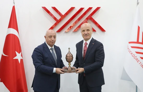 YÖK Başkanı Prof. Dr. Özvar, KİÜ Rektörü Prof. Dr. Bakan'ı kabul etti