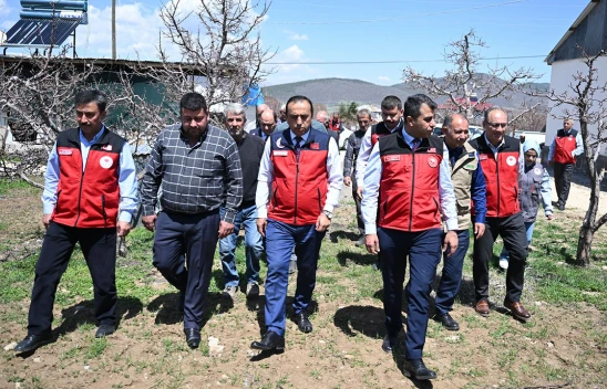 Zirai don felaketi sonrası tarım yetkilileri Kahramanmaraş'ta sahada