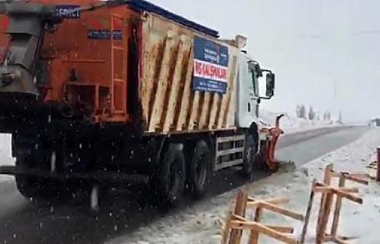 Kahramanmaraş'ta karla mücadele!