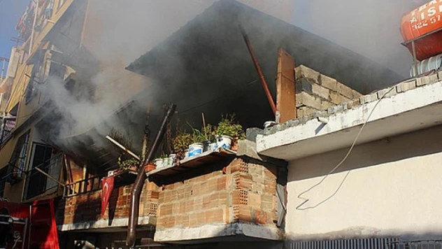 Bir evde çıkan yangın 2 saatte söndürüldü!