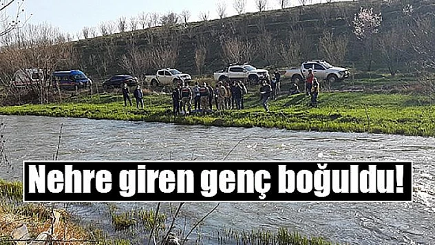 Nehre giren genç boğuldu!
