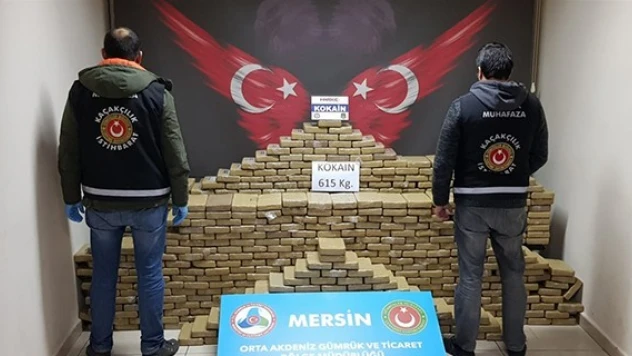 Tam 615 kilogram kokain ele geçirildi!