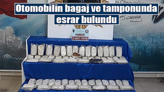 Otomobilin bagaj ve tamponunda esrar bulundu