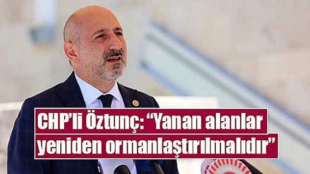 CHP'li Öztunç: 'Yanan alanlar yeniden ormanlaştırılmalıdır'