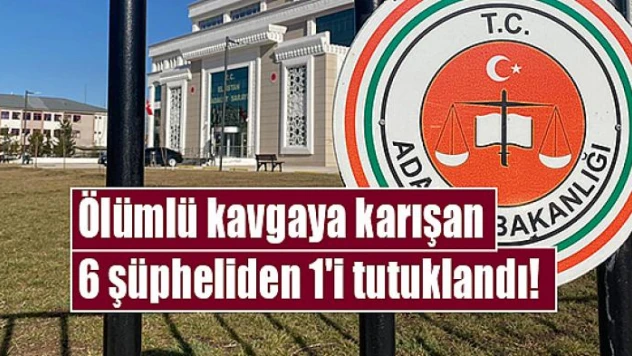 Ölümlü kavgaya karışan 6 şüpheliden 1'i tutuklandı