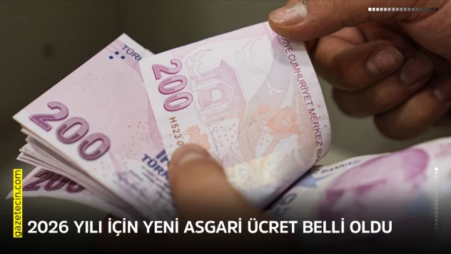 2026 yılı için yeni asgari ücret belli oldu