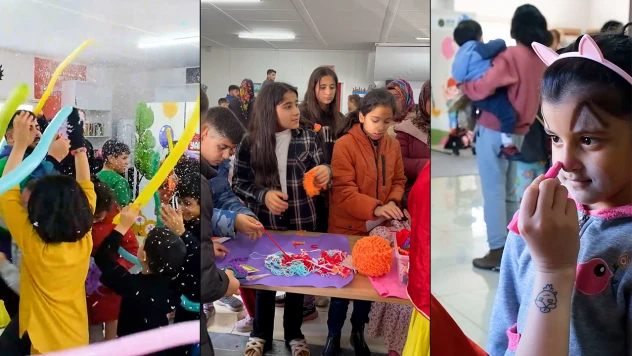 Afetzede çocuklar, tatilin keyfini çıkarıyor