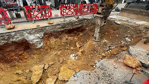 Altyapı çalışması sırasında insana ait kemikler bulundu