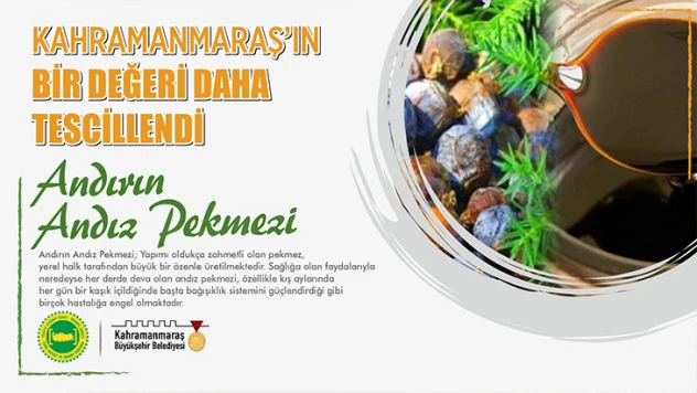Andırın Andız Pekmezi tescillendi