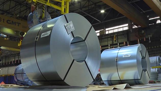 Çelik fabrikasında üretimin yüzde 80'i ihraç ediliyor