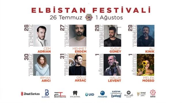 Elbistan, 7 günde 8 ünlü sanatçıyı ağırlayacak