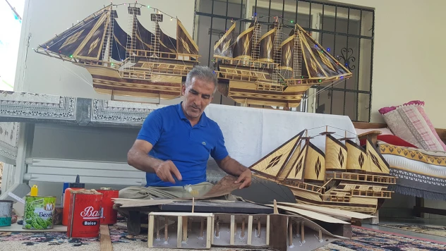 Emekli korucu, 30 yıldır ahşap gemi maketi yapıyor
