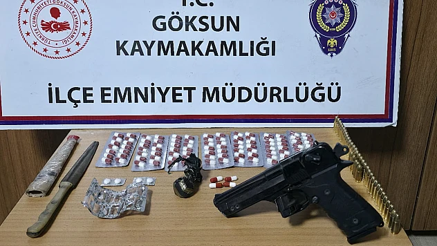 Göksun'da uyuşturucu ve silah operasyonu