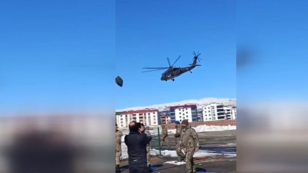 Jandarma helikopteri elektrik arızasına müdahale etmek için havalandı