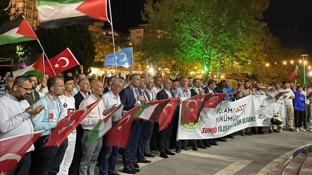 Kahramanmaraş, Filistin ve Küresel Sumud Filosu için yürüdü