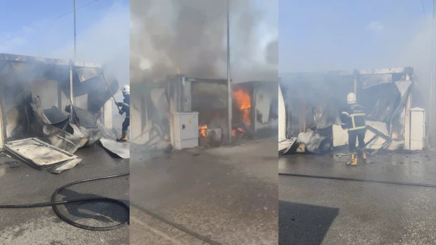 Kahramanmaraş'ın faciadan dönüldü! 2 konteyner alev alev yandı