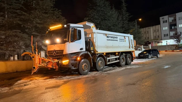 Kahramanmaraş'ın kuzeyinde kar nöbeti