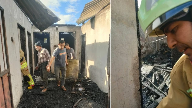 Kahramanmaraş'ta bir konutta yangın