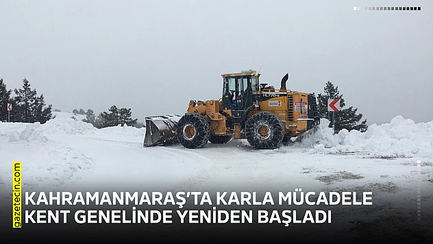 Kahramanmaraş'ta karla mücadele kent genelinde yeniden başladı